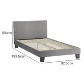 Living Fusion Alonzo Upholstered Bed Frame