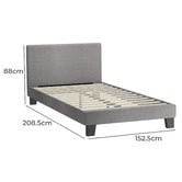 Living Fusion Alonzo Upholstered Bed Frame