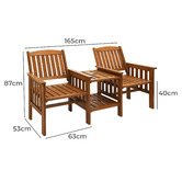Living Fusion 2 Seater Levi Outdoor Table &amp; Chair Set