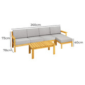 Living Fusion 5 Seater Ivan Outdoor Sofa &amp; Table Set