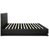 Living Fusion Nate Faux Leather Bed Frame with LED