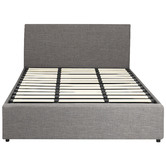 Living Fusion Grey Aldan Gas Lift Storage Bed Frame