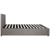 Living Fusion Grey Aldan Gas Lift Storage Bed Frame