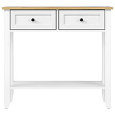 Living Fusion White Aldan 2 Drawer Console Table