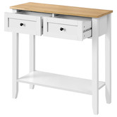 Living Fusion White Aldan 2 Drawer Console Table