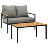Living Fusion 2 Seater Lena Outdoor Sofa &amp; Side Table Set