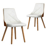 Living Fusion Lindsay Faux Leather Dining Chairs