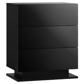 Living Fusion Galland 3 Drawer Bedside Table with LED