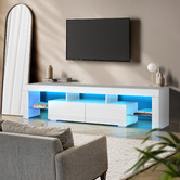 Living Fusion 180cm Galland 2 Drawer Entertainment Unit with LED Light