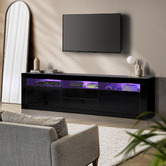 Living Fusion 180cm Galland 2 Drawer Entertainment Unit with LED.Light