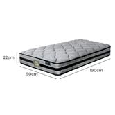 Living Fusion Ellisha Bed Base &amp; Cartman 7 Zone Spring Mattress Set