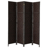 Living Fusion 4 Panel Shyla Pine Wood Room Divider