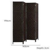 Living Fusion 4 Panel Shyla Pine Wood Room Divider