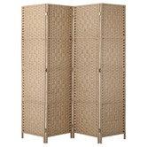 Living Fusion 4 Panel Shyla Pine Wood Room Divider