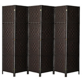 Living Fusion 6 Panel Shyla Pine Wood Room Divider