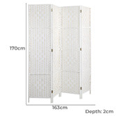 Living Fusion 4 Panel Shyla Pine Wood Room Divider