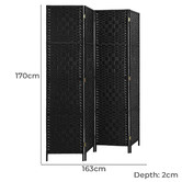 Living Fusion 4 Panel Shyla Pine Wood Room Divider