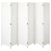 Living Fusion 6 Panel Shyla Pine Wood Room Divider