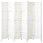 Living Fusion 6 Panel Shyla Pine Wood Room Divider