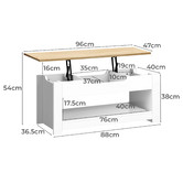 Living Fusion Meghan Lift-Top Coffee Table