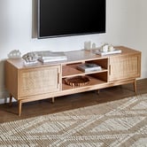 Living Fusion 160cm Holly 2 Cabinet Rattan Entertainment Unit