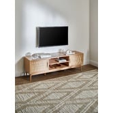 Living Fusion 160cm Holly 2 Cabinet Rattan Entertainment Unit