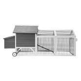 Living Fusion Ketch Fir Wood &amp; Mesh Wire Chicken Coop