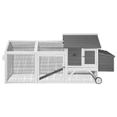 Living Fusion Ketch Fir Wood &amp; Mesh Wire Chicken Coop