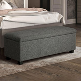 Living Fusion Birch Storage Ottoman Bench