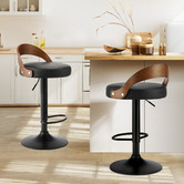 Living Fusion Orville Faux Leather Adjustable Barstools