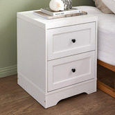 Living Fusion White Aurora 2 Drawer Bedside Table
