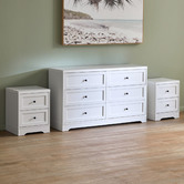 Living Fusion White Aurora 2 Drawer Bedside Table
