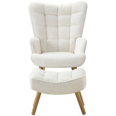 Living Fusion 2 Piece Leander Boucle Armchair &amp; Footstool Set