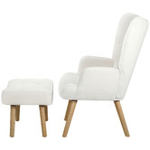 Living Fusion 2 Piece Leander Boucle Armchair &amp; Footstool Set
