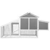 Living Fusion Anthea Fir Wood &amp; Mesh Wire Chicken Coop