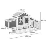 Living Fusion Anthea Fir Wood &amp; Mesh Wire Chicken Coop