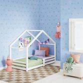 Living Fusion Kids' Yumi Pine Wood House Bed Single