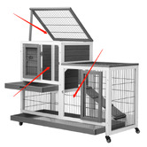 Living Fusion Ketch Fir Wood &amp; Mesh Wire Rabbit Hutch