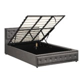 Living Fusion Grey Audrey Gas Lift Storage Bed Frame