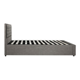 Living Fusion Grey Audrey Gas Lift Storage Bed Frame