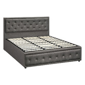 Living Fusion Grey Audrey Gas Lift Storage Bed Frame