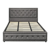 Living Fusion Grey Audrey Gas Lift Storage Bed Frame