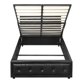 Living Fusion Black Audrey Gas Lift Storage Bed Frame