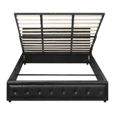 Living Fusion Black Audrey Gas Lift Storage Bed Frame