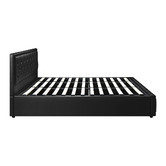 Living Fusion Black Audrey Gas Lift Storage Bed Frame