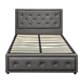 Living Fusion Grey Audrey Gas Lift Storage Bed Frame