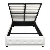 Living Fusion White Audrey Gas Lift Storage Bed Frame