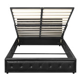 Living Fusion Black Audrey Gas Lift Storage Bed Frame