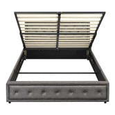 Living Fusion Grey Audrey Gas Lift Storage Bed Frame