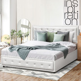 Living Fusion White Audrey Gas Lift Storage Bed Frame